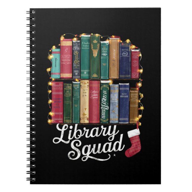 Library Squad Christmas Book Lovers Team Reading  (Front)