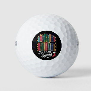 Library Squad Christmas Book Lovers Team Reading  Golf Balls