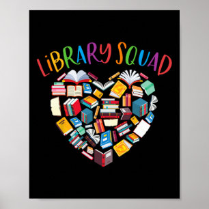 Library Squad Librarian Bookworm Book Lover Poster
