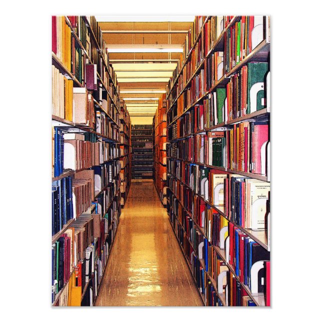 Library Stacks Photo Print (Front)