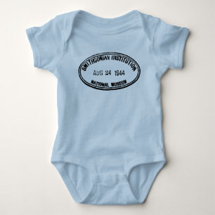 Library Stamp Smithsonian Institution 1944 Baby Bodysuit