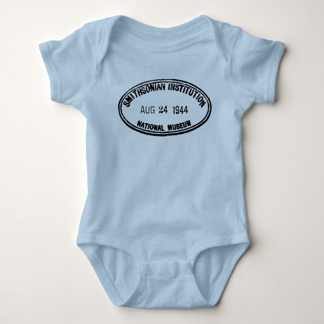 Library Stamp Smithsonian Institution 1944 Baby Bodysuit (Front)