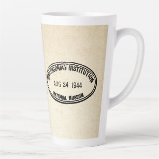 Library Stamp Smithsonian Institution 1944 Latte Mug