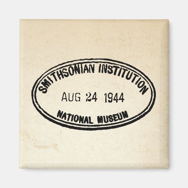 Library Stamp Smithsonian Institution 1944 Magnet (Front)