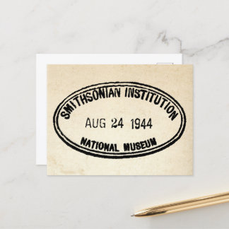 Library Stamp Smithsonian Institution 1944 Postcard