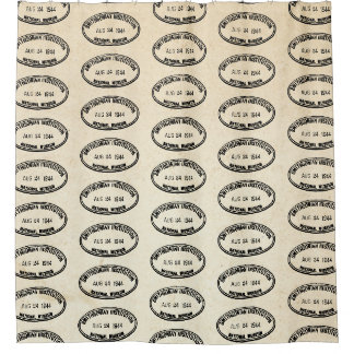 Library Stamp Smithsonian Institution 1944 Shower Curtain