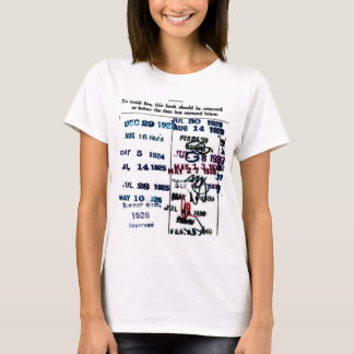 Library Stamp T-Shirt Librarian Date Card Shirt 4