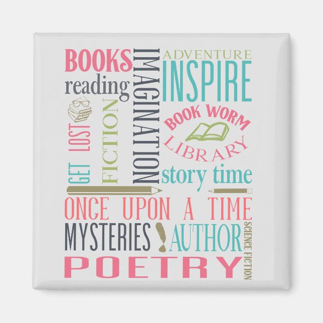 Library Subway Art Magnet (Front)