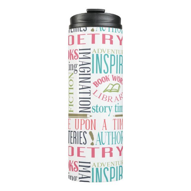 Library Subway Art   Thermal Tumbler (Front)