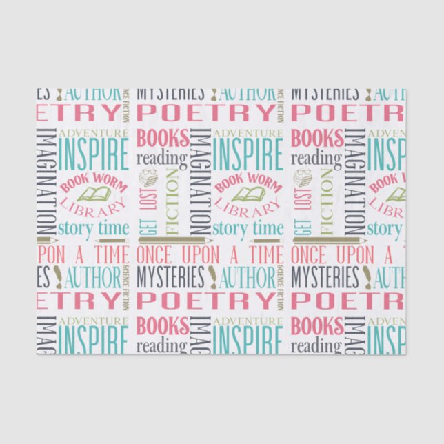 Library Subway Art  Tissue Paper (Front)