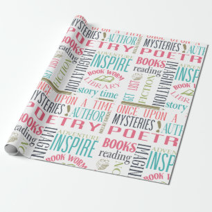 Library Subway Art Wrapping Paper