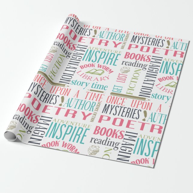 Library Subway Art  Wrapping Paper (Unrolled)