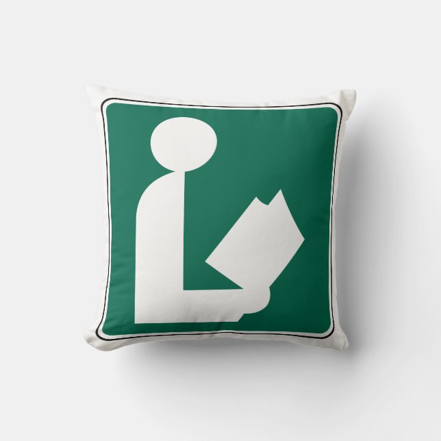 Library Symbol Roadside Sign Cushion (Front)