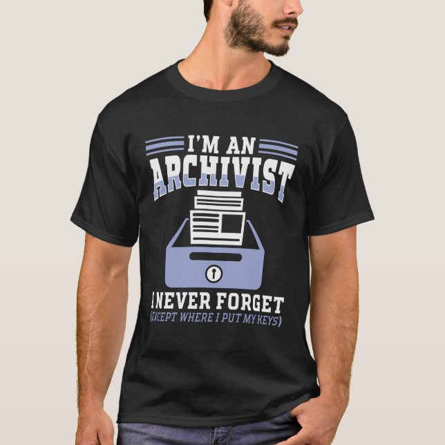 Library Technician I'M An Archivist Librarian Book T-Shirt (Front)