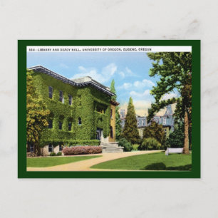Library, University of Oregon, Eugene Vintage Postcard