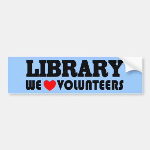Library Volunteer Bumper Sticker