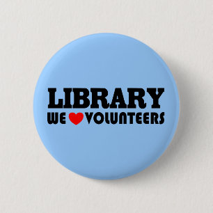Library Volunteer Button
