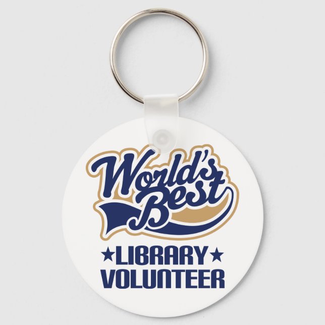 Library Volunteer Gift Key Ring (Front)