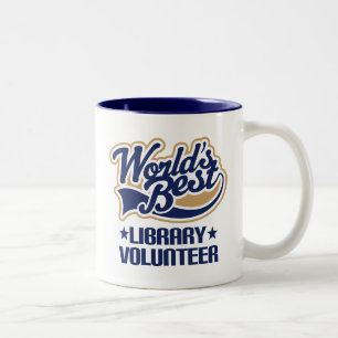 Library Volunteer Gift Two-Tone Coffee Mug