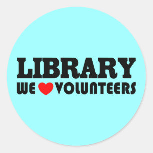 Library Volunteer Sticker