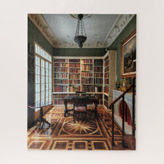 Library with globe jigsaw puzzle