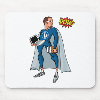 Libraryman with POW! Mouse Mat
