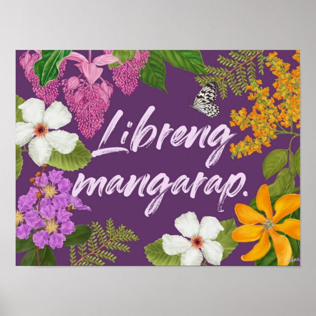 "Libreng mangarap" Filipino Motivational Poster (Front)