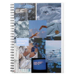Libreta aesthetic collage azul notebook