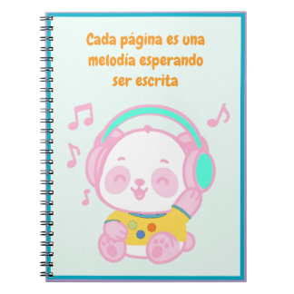 Libreta Panda Musical Notebook