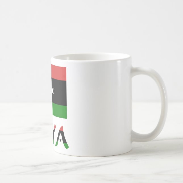 Libya and Libyan Flag Coffee Mug (Right)