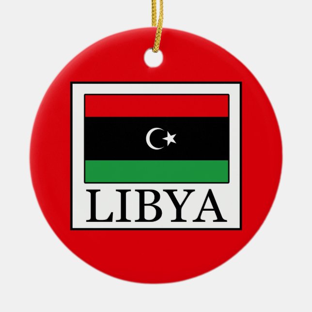 Libya Ceramic Tree Decoration (Front)
