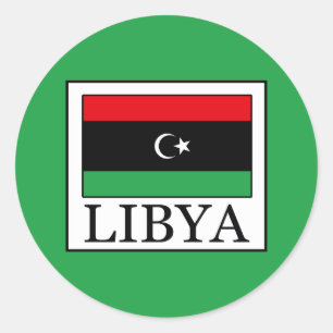 Libya Classic Round Sticker