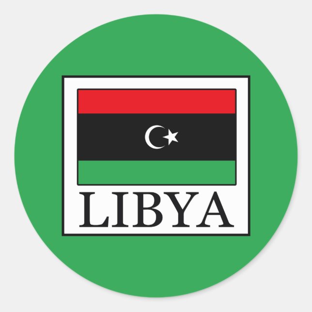 Libya Classic Round Sticker (Front)