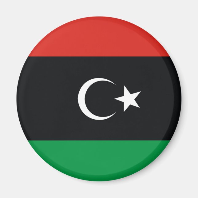 Libya country long flag nation symbol republic magnet (Front)
