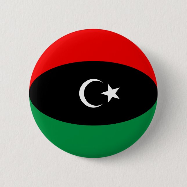 Libya Fisheye Flag Button (Front)