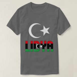 Libya Flag and Coat Of Arms Patriotic T-Shirt