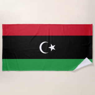 Libya flag beach towel