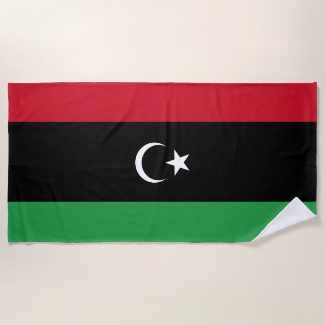 Libya flag beach towel (Front)