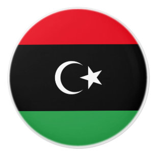 Libya Flag Ceramic Knob