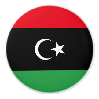Libya Flag Ceramic Knob