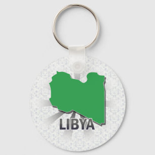 Libya Flag Map 2.0 Key Ring