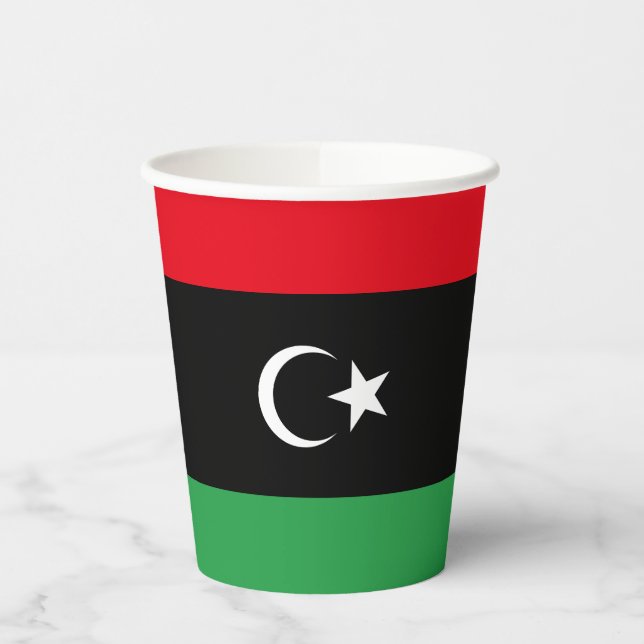 Libya Flag Paper Cups (Left)