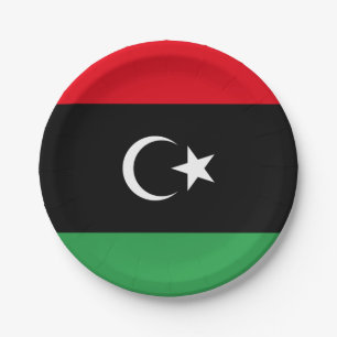 Libya Flag Paper Plate