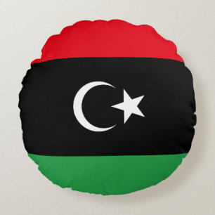 Libya Flag Round Cushion