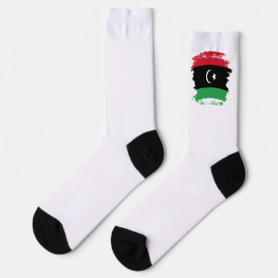 Libya flag socks