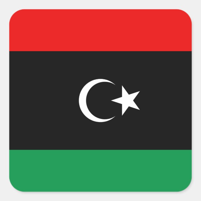 Libya Flag Sticker (Front)
