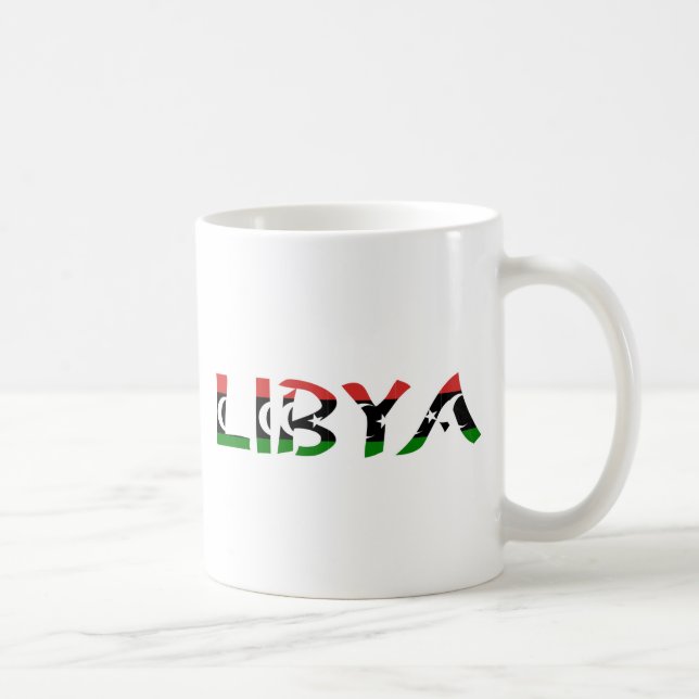 Libya FlagWord Coffee Mug (Right)