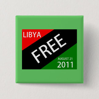 LIBYA FREE AUGUST 21 2011 15 CM SQUARE BADGE