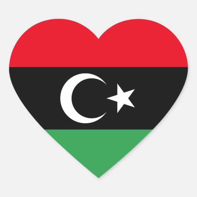 libya heart sticker (Front)