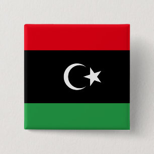 Libya (Libyan) Flag 15 Cm Square Badge